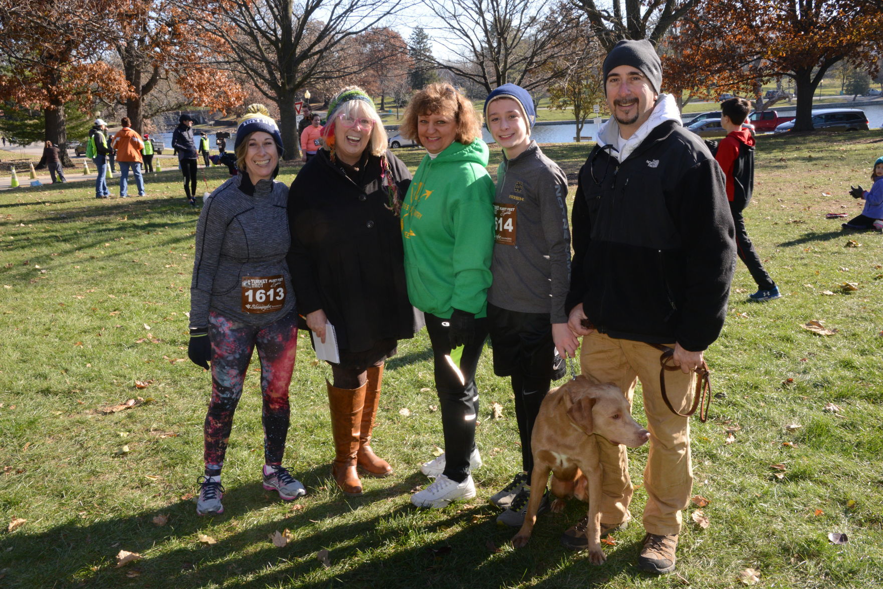 Sue, Jonell, Becky, Andy and Jimmy Kehias with Malibu